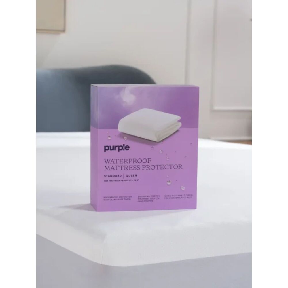Purple Waterproof Mattress Protector Full Size New In Box Sealed